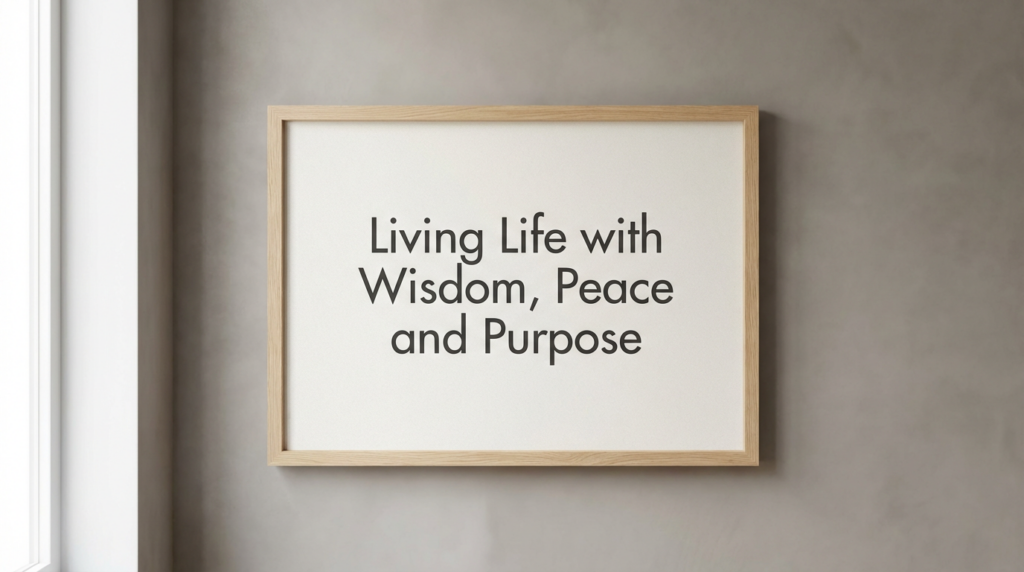 Wisdom, Peace and Purpose
